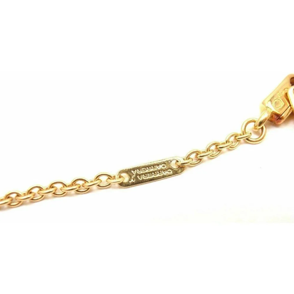 New! Authentic Carrera Y Carrera 18k Yellow Gold Ginkgo Onyx Pendant Necklace​